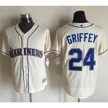 Mariners #24 Ken Griffey Cream New Cool Base Stitched MLB Jersey Mariners #24 Ken Griffey Cream New Cool Base Stitched MLB Jersey