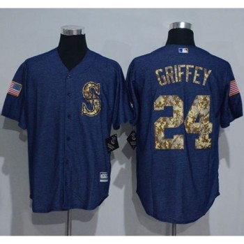 Mariners #24 Ken Griffey Denim Blue Salute to Service Stitched MLB Jersey Mariners #24 Ken Griffey Denim Blue Salute to Service Stitched MLB Jersey