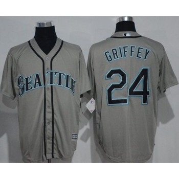 Mariners #24 Ken Griffey Grey New Cool Base Stitched MLB Jersey Mariners #24 Ken Griffey Grey New Cool Base Stitched MLB Jersey