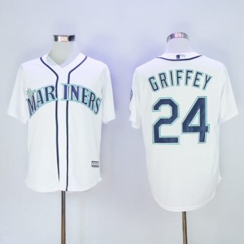 Mariners #24 Ken Griffey White New Cool Base 2016 Hall Of Fame Patch Stitched MLB Jersey Mariners #24 Ken Griffey White New Cool Base 2016 Hall Of Fame Patch Stitched MLB Jersey