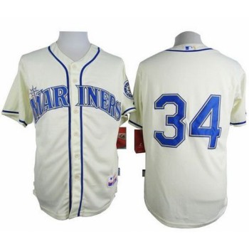 Mariners #34 Felix Hernandez Cream Alternate Cool Base Stitched MLB Jersey Mariners #34 Felix Hernandez Cream Alternate Cool Base Stitched MLB Jersey