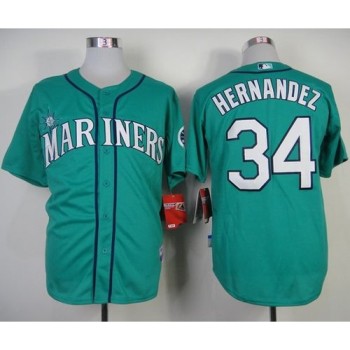 Mariners #34 Felix Hernandez Green Alternate Cool Base Stitched MLB Jersey Mariners #34 Felix Hernandez Green Alternate Cool Base Stitched MLB Jersey