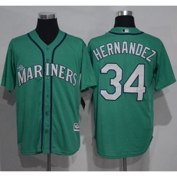 Mariners #34 Felix Hernandez Green New Cool Base Stitched MLB Jersey Mariners #34 Felix Hernandez Green New Cool Base Stitched MLB Jersey