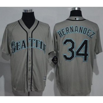 Mariners #34 Felix Hernandez Grey New Cool Base Stitched MLB Jersey Mariners #34 Felix Hernandez Grey New Cool Base Stitched MLB Jersey