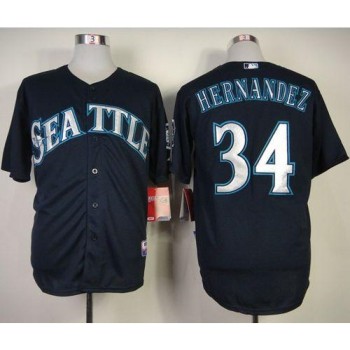 Mariners #34 Felix Hernandez Navy Blue Cool Base Stitched MLB Jersey Mariners #34 Felix Hernandez Navy Blue Cool Base Stitched MLB Jersey