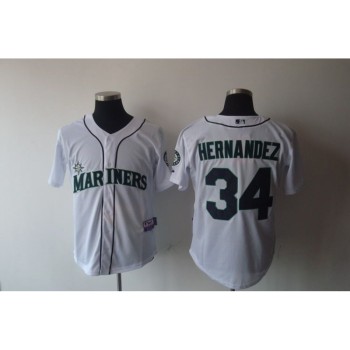 Mariners #34 Felix Hernandez White Cool Base Stitched MLB Jersey Mariners #34 Felix Hernandez White Cool Base Stitched MLB Jersey
