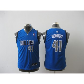 Mavericks #41 Dirk Nowitzki Baby Blue Stitched Youth NBA Jersey