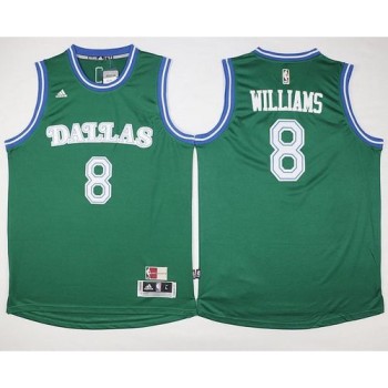 Mavericks #8 Deron Williams Green Hardwood Classics Performance Stitched NBA Jersey