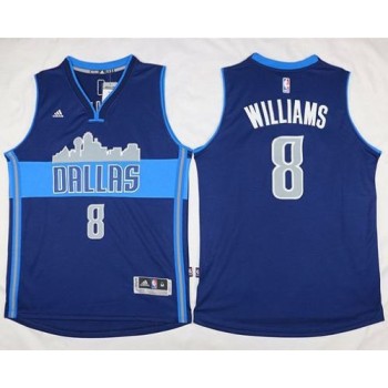 Mavericks #8 Deron Williams Navy Blue The City Stitched NBA Jersey