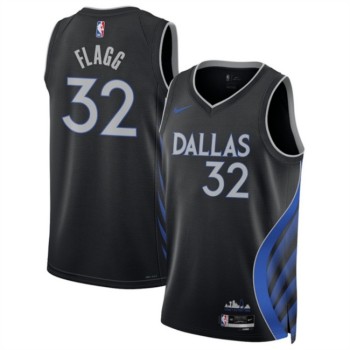 Men's Dallas Mavericks #32 Cooper Flagg Black 2025/26 City Edition Stitched Basketball Jersey