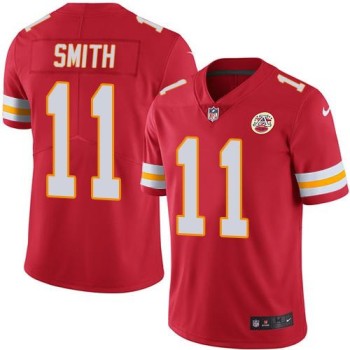 Men's Kansas City Chiefs #11 Alex Smith Red Team Color Vapor Untouchable Limited Stitched NFL Jersey Men's Kansas City Chiefs #11 Alex Smith Red Team Color Vapor Untouchable Limited Stitched NFL Jersey