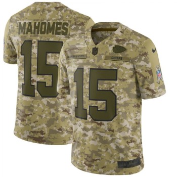 Men's Kansas City Chiefs #15 Patrick Mahomes 2018 Camo Salute to Service Limited Stitched NFL Jersey Men's Kansas City Chiefs #15 Patrick Mahomes 2018 Camo Salute to Service Limited Stitched NFL Jersey