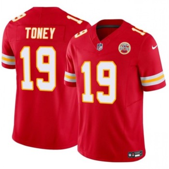 Men's Kansas City Chiefs #19 Kadarius Toney Red 2023 F.U.S.E. Vapor Untouchable Limited Stitched Jersey Men's Kansas City Chiefs #19 Kadarius Toney Red 2023 F.U.S.E. Vapor Untouchable Limited Stitched Jersey
