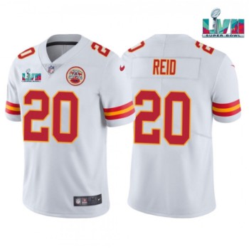 Men's Kansas City Chiefs #20 Justin Reid White Super Bowl LVII Patch Vapor Untouchable Limited Stitched Jersey Men's Kansas City Chiefs #20 Justin Reid White Super Bowl LVII Patch Vapor Untouchable Limited Stitched Jersey