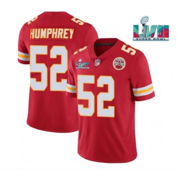 Men's Kansas City Chiefs #52 Creed Humphrey Red Super Bowl LVII Patch Vapor Untouchable Limited Stitched Jersey Men's Kansas City Chiefs #52 Creed Humphrey Red Super Bowl LVII Patch Vapor Untouchable Limited Stitched Jersey