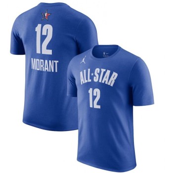 Men's #12 Ja Morant Blue 2023 NBA All-Star Game Name & Number T-Shirt Men's #12 Ja Morant Blue 2023 NBA All-Star Game Name & Number T-Shirt