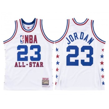 Men's 1985-86 All-Star #23 Michael Jordan White Swingman Stitched Basketball Jersey Men's 1985-86 All-Star #23 Michael Jordan White Swingman Stitched Basketball Jersey