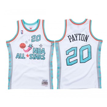 Men's 1996 All-Star #20 Gary Payton White Swingman Stitched Basketball Jersey Men's 1996 All-Star #20 Gary Payton White Swingman Stitched Basketball Jersey