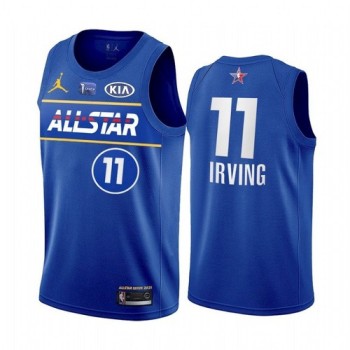 Men's 2021 All-Star #11 Kyrie Irving Blue Eastern Conference Stitched NBA Jersey Men's 2021 All-Star #11 Kyrie Irving Blue Eastern Conference Stitched NBA Jersey