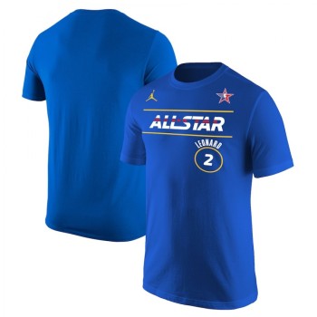 Men's 2021 All-Star #2 Kawhi Leonard Blue Royal T-Shirt Men's 2021 All-Star #2 Kawhi Leonard Blue Royal T-Shirt