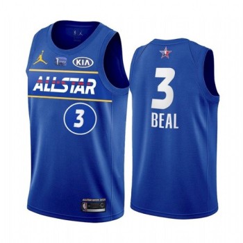 Men's 2021 All-Star #3 Bradley Beal Blue Eastern Conference Stitched NBA Jersey Men's 2021 All-Star #3 Bradley Beal Blue Eastern Conference Stitched NBA Jersey