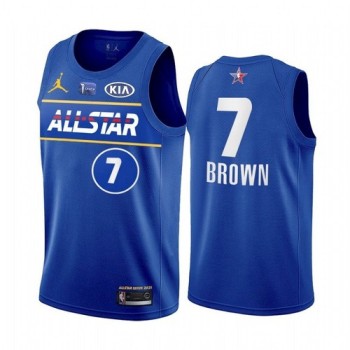 Men's 2021 All-Star #7 Jaylen Brown Blue Eastern Conference Stitched NBA Jersey Men's 2021 All-Star #7 Jaylen Brown Blue Eastern Conference Stitched NBA Jersey