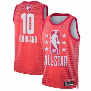 Men's 2022 All-Star #10 Darius Garland Maroon Stitched Jersey Men's 2022 All-Star #10 Darius Garland Maroon Stitched Jersey