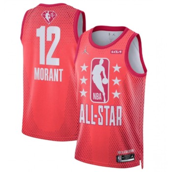 Men's 2022 All-Star #12 Ja Morant Maroon Stitched Basketball Jersey Men's 2022 All-Star #12 Ja Morant Maroon Stitched Basketball Jersey