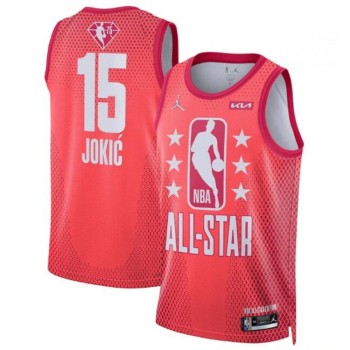 Men's 2022 All-Star #15 Nikola Jokic Maroon Stitched Jersey Men's 2022 All-Star #15 Nikola Jokic Maroon Stitched Jersey