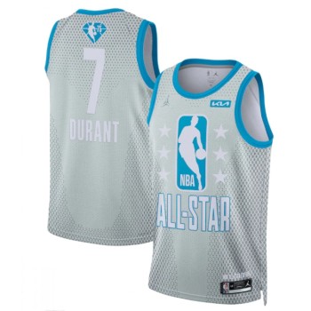 Men's 2022 All-Star #7 Kevin Durant Gray Stitched Basketball Jersey Men's 2022 All-Star #7 Kevin Durant Gray Stitched Basketball Jersey