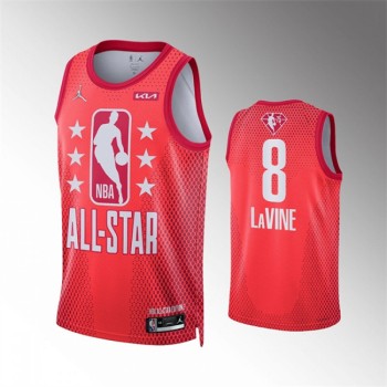 Men's 2022 All-Star #8 Zach LaVine Maroon Stitched Jersey Men's 2022 All-Star #8 Zach LaVine Maroon Stitched Jersey