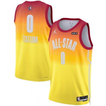 Men's 2023 All-Star #0 Jayson Tatum Orange Game Swingman Stitched Basketball Jersey Men's 2023 All-Star #0 Jayson Tatum Orange Game Swingman Stitched Basketball Jersey