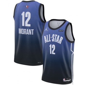 Men's 2023 All-Star #12 Ja Morant Blue Game Swingman Stitched Basketball Jersey Men's 2023 All-Star #12 Ja Morant Blue Game Swingman Stitched Basketball Jersey