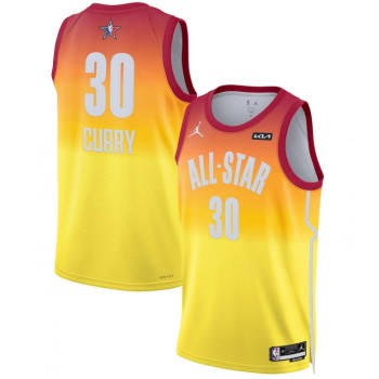 Men's 2023 All-Star #30 Stephen Curry Orange Game Swingman Stitched Basketball Jersey Men's 2023 All-Star #30 Stephen Curry Orange Game Swingman Stitched Basketball Jersey