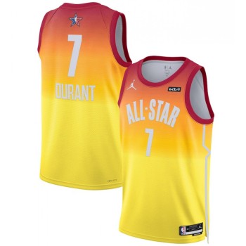 Men's 2023 All-Star #7 Kevin Durant Orange Game Swingman Stitched Basketball Jersey Men's 2023 All-Star #7 Kevin Durant Orange Game Swingman Stitched Basketball Jersey