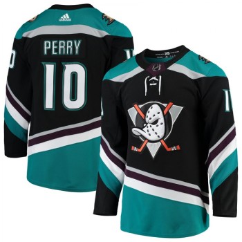 Men's Anaheim Ducks #10 Corey Perry Black Stitched NHL Jersey