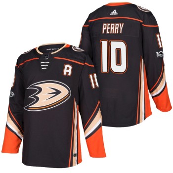 Men's Anaheim Ducks #10 Corey Perry Black Stitched NHL Jersey