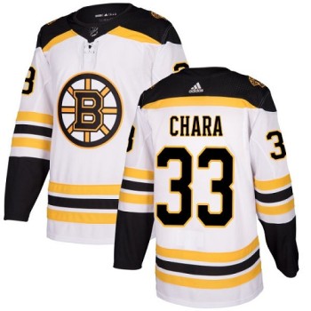 Men's Boston Bruins #33 Zdeno Chara White Stitched NHL Jersey