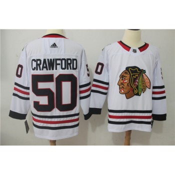 Men's Chicago Blackhawks #50 Corey Crawford White Stitched NHL Jersey Men's Chicago Blackhawks #50 Corey Crawford White Stitched NHL Jersey