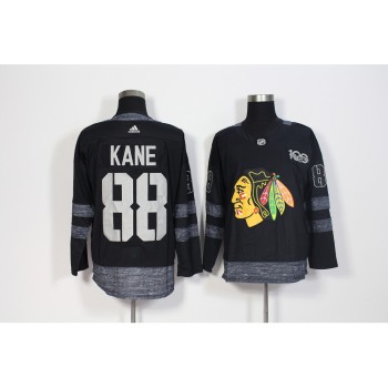 Men's Chicago Blackhawks #88 Patrick Kane Black 1917-2017 100th Anniversary Stitched NHL Jersey Men's Chicago Blackhawks #88 Patrick Kane Black 1917-2017 100th Anniversary Stitched NHL Jersey