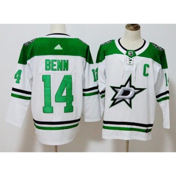 Men's Dallas Stars #14 Jamie Benn White Stitched NHL Jersey Men's Dallas Stars #14 Jamie Benn White Stitched NHL Jersey