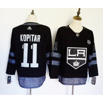 Men's Los Angeles Kings #11 Anze Kopitar Black 1917-2017 100th Anniversary Stitched NHL Jersey Men's Los Angeles Kings #11 Anze Kopitar Black 1917-2017 100th Anniversary Stitched NHL Jersey