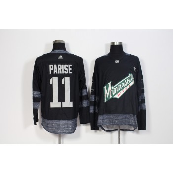 Men's Minnesota Wild #11 Zach Parise Black 1917-2017 100th Anniversary Stitched NHL Jersey Men's Minnesota Wild #11 Zach Parise Black 1917-2017 100th Anniversary Stitched NHL Jersey