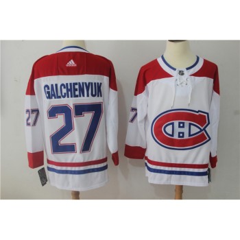 Men's Montreal Canadiens #27 Alex Galchenyuk White Stitched NHL Jersey