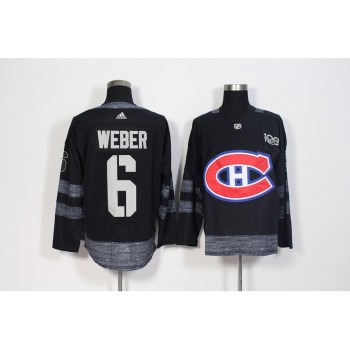 Men's Montreal Canadiens #6 Shea Weber Black 1917-2017 100th Anniversary Stitched NHL Jersey Men's Montreal Canadiens #6 Shea Weber Black 1917-2017 100th Anniversary Stitched NHL Jersey