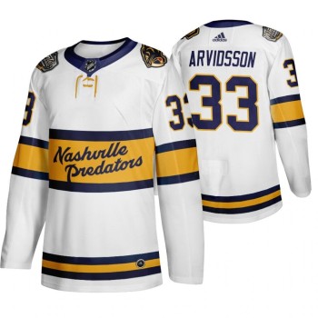 Men's Nashville Predators #33 Viktor Arvidsson White Stitched NHL Jersey