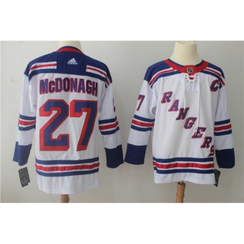 Men's New York Rangers #27 Ryan McDonagh White Stitched NHL Jersey Men's New York Rangers #27 Ryan McDonagh White Stitched NHL Jersey