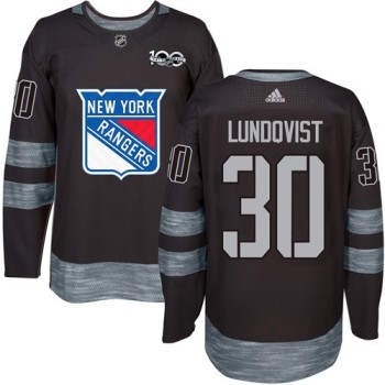 Men's New York Rangers #30 Henrik Lundqvist Black 1917-2017 100th Anniversary Stitched NHL Jersey Men's New York Rangers #30 Henrik Lundqvist Black 1917-2017 100th Anniversary Stitched NHL Jersey