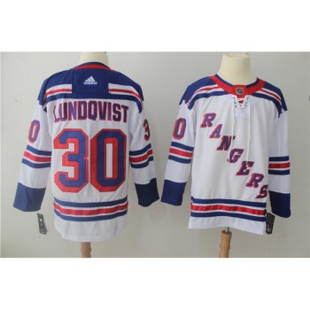 Men's New York Rangers #30 Henrik Lundqvist White Stitched NHL Jersey Men's New York Rangers #30 Henrik Lundqvist White Stitched NHL Jersey