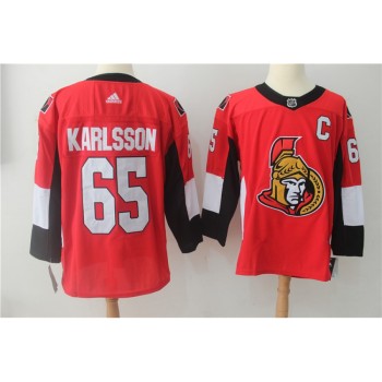 Men's Ottawa Senators #65 Erik Karlsson Red Stitched NHL Jersey